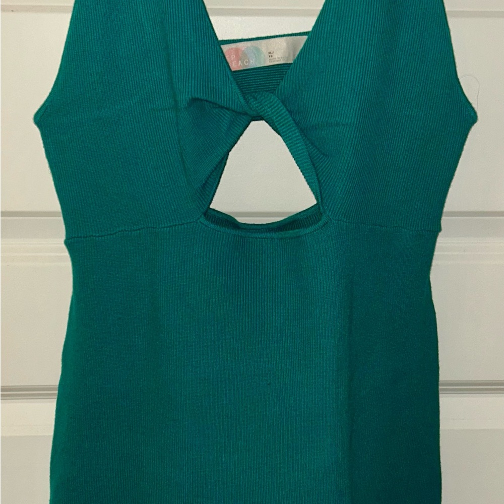 Free People Beach Teal Mini Dress Size XL